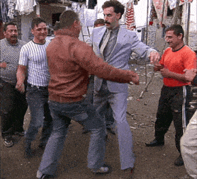 Borat Dancing with Villagers