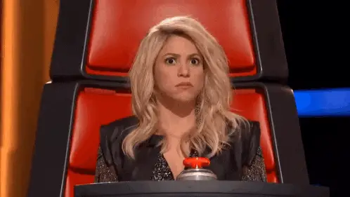 Shakira's Surprised Look on The Voice
