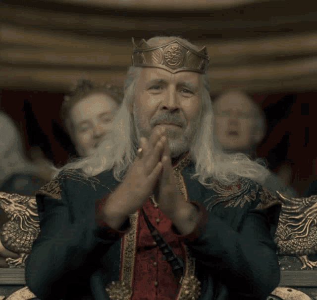 King Viserys Targaryen (Paddy Considine) Applauds