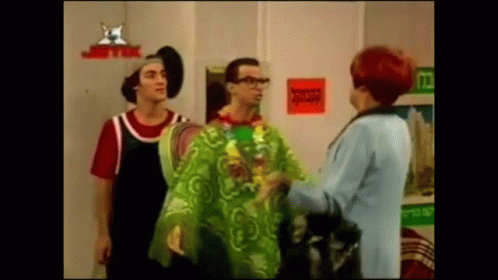 Funny Cheek Kiss Comedy