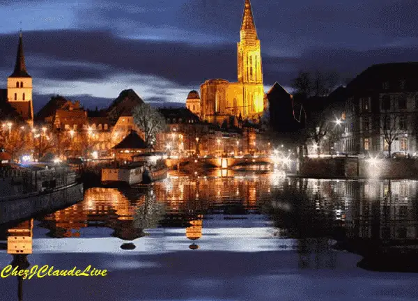 Strasbourg City Night View