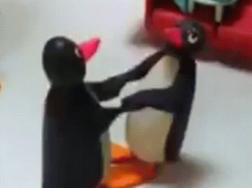 Pingu and Pingu's Dad Spinning