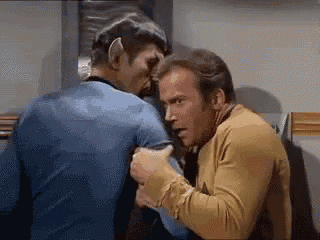 Captain Kirk (Shatner) in Intense Star Trek Scene