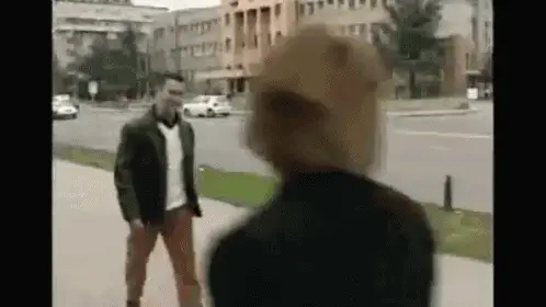 Nikola Gruevski Walking on City Street