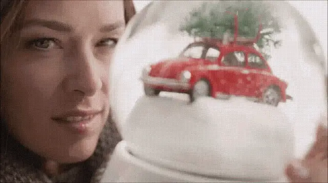 Christmas VW Beetle Snow Globe