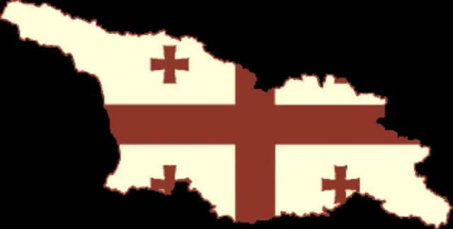 Georgia Map with Rugby Sport