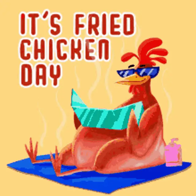 It's Fried Chicken Day! Crispy Chicken Fun – free GIF download | meme platform | memes GIF