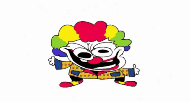 Sr Pelo April: Mischievous Clown Cartoon