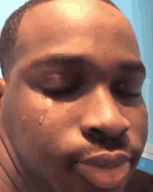 Man Crying with a Tear