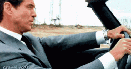 James Bond (Pierce Brosnan) Driving BMW Z8