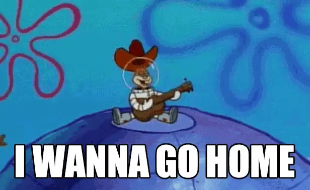 Sandy Cheeks: I Wanna Go Home