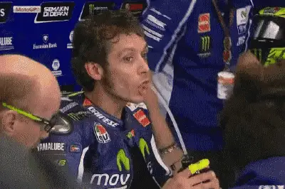 Valentino Rossi Waves at MotoGP