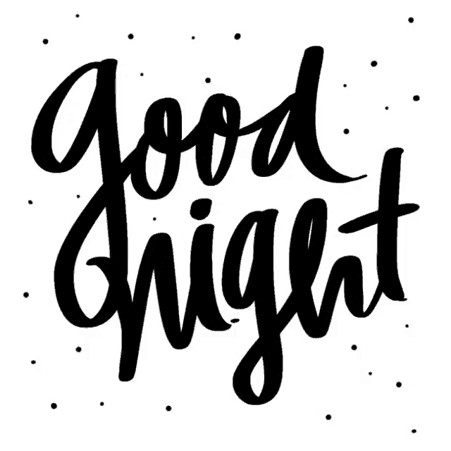 Good Night Calligraphy Graphic