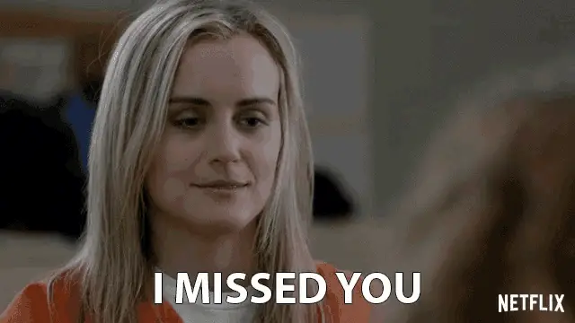 Piper Chapman Says 'I Missed You'
