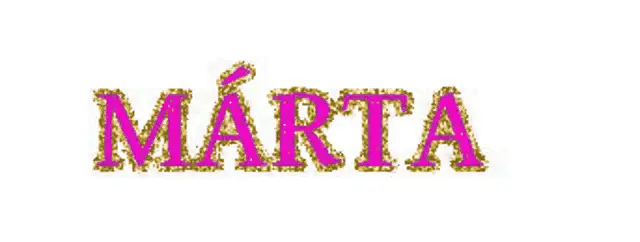Marta Name with Pink Glitters
