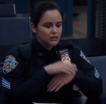 B99 Amy Santiago Stressed & Annoyed