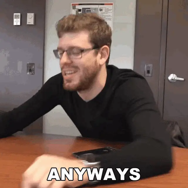 Corey Vidal Says 'Anyways'