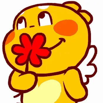 Cute Yellow Character with Flower