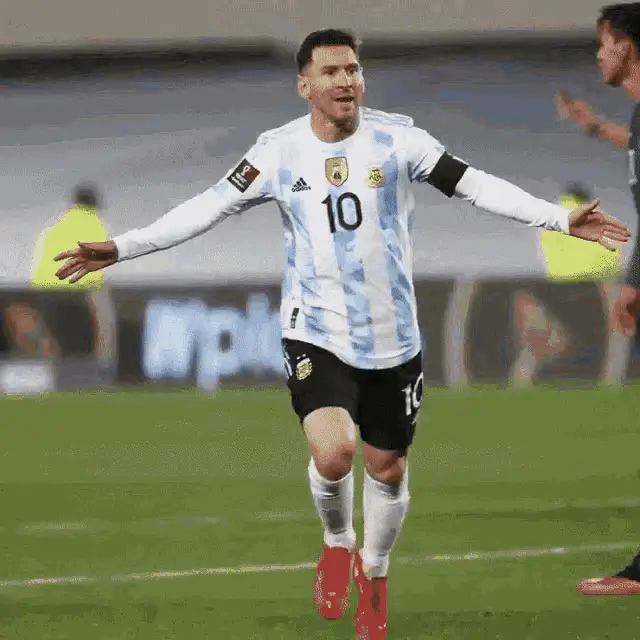 Lionel Messi Celebrates on Field