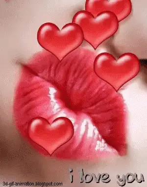 Mabel Mercado: I Love You Lips with Hearts