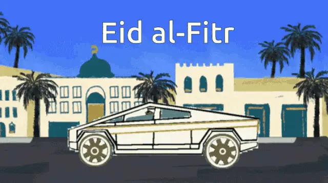 Eid Al Fitr Celebration with Cybertruck