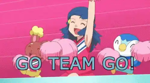 Dawn and Pokémon Cheer: Go Team Go!