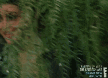 Kim Kardashian Creeping Through Bushes