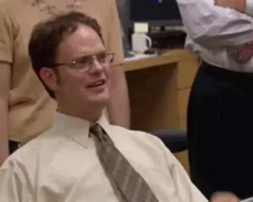 Dwight Schrute Celebrates Good News