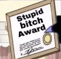 Stupid Bitch Award Meme