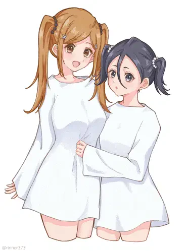 Orihana Smiles Happily As Rukyah Stares In Confusion But Curiously Meme