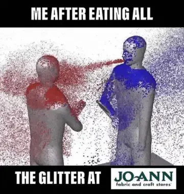 Joann Fabrics Glitter Meme