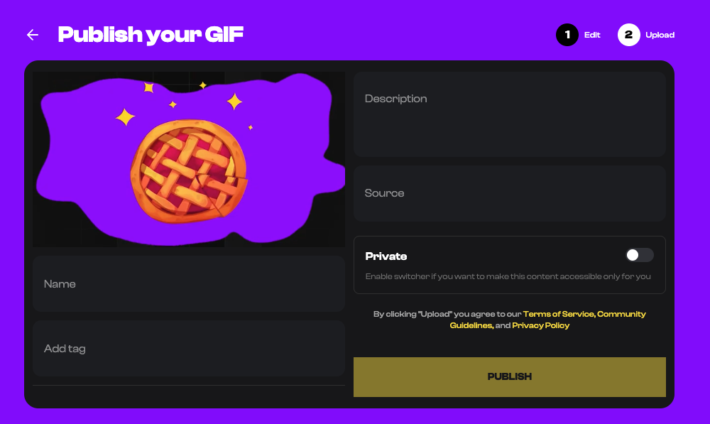 Publish GIF
