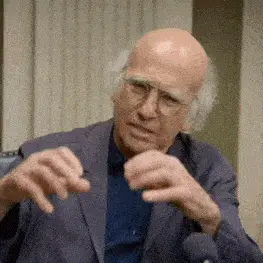 Larry David Makes a Hand Heart on Curb Your Enthusiasm – free GIF download