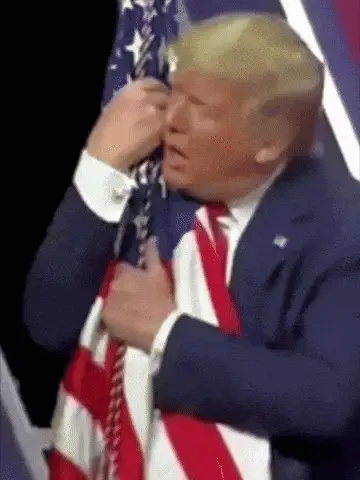 Donald Trump with American Flag
