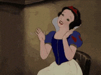 Snow White's Happy Reaction
