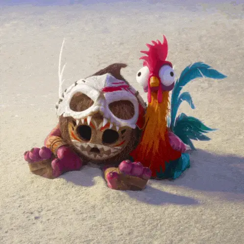 Moana's Heihei and Kakamora Together