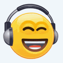 Happy Emoji Dancing with Headphones