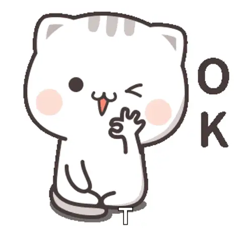 Cute Cat Ok Sticker Okay Sticker Winking – sticker memes meme GIF free download no watermark 2026