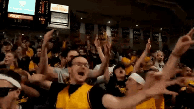 VCU Basketball Fans Cheering