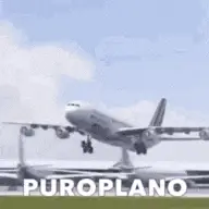 Airplane Takeoff with 'Puroplano' Tagalog Caption