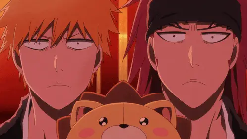 Bleach: Ichigo, Renji, and Kon's Confused Look