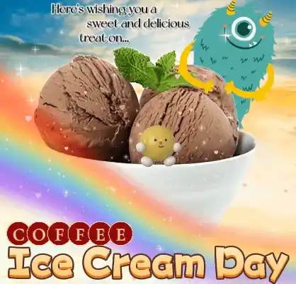 Sweet Treat for Coffee Ice Cream Day
