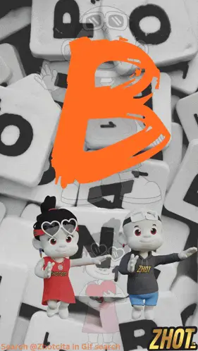 Dancing Figures with Letter B