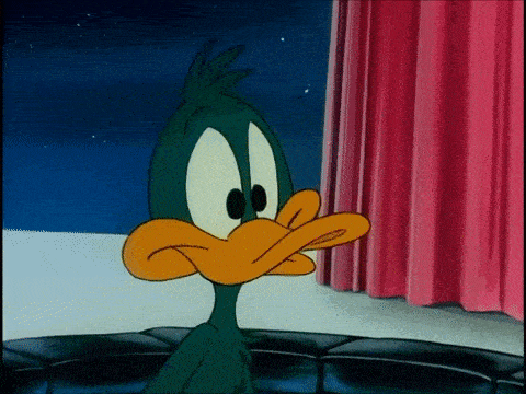 Plucky Duck's Passionate Reaction in Tiny Toon