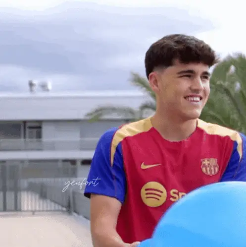 Pau Cubarsi at La Masia in FC Barcelona Jersey
