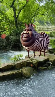 Brainrot Zebra Burping in a Stream – brainrot memes meme GIF free download no watermark 2026