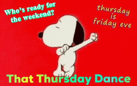 Snoopy's Thursday Dance: Ready for the Weekend!