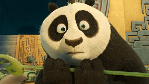 Worried Po in Kung Fu Panda 4