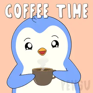 Pudgy Penguin's Coffee Time – free GIF download | meme platform | memes GIF