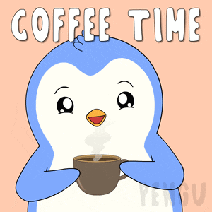 Pudgy Penguin's Coffee Time